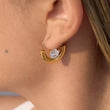 Halo Stone Hoops