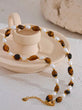Cream & Cocoa Tiger Stone Necklace